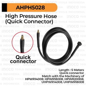 Pressure Hose (5m Quick Connector) INGCO AHPH5028 - Selang Jet Cleaner Washer Cuci Mobil Steam