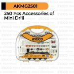 250-Pcs Mini Drill Accessory INGCO AKMG2501 Aksesoris Mata Tuner Bor Die Grinder Accessories
