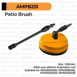 Patio Brush INGCO AMPB251 - Sikat Bulat Gosok Cuci Lantai Semen Batu Jet Cleaner Pressure Washer