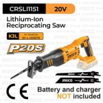 P20S Cordless Reciprocating Saw INGCO CRSLI1151 Mesin Gergaji Sabre Saber