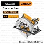 Circular Saw (9 1/4") INGCO CS2358 Gergaji Serkel Circle Listrik Potong Kayu