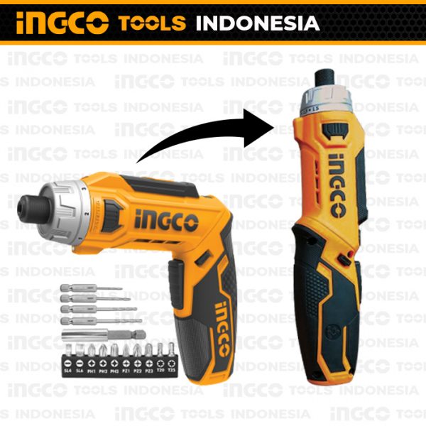 Cordless Screwdriver (8V, 6.5Nm) INGCO CSDLI0801 Obeng Listrik Baterai