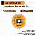Diamond Wheel (Wet 4") INGCO DMD031051HT Mata Pisau Potong Marmer Keramik Granit