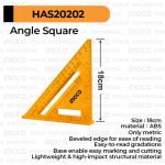 Speed Square (18 cm) INGCO HAS20202 - Penggaris Segitiga Angle Sudut Siku Tukang