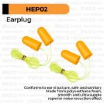 2-Pcs Earplug Foam (Corded) INGCO HEP02 - Ear Plug PU Sumbat Sumpal Tutup Penutup Telinga Tali