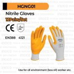 12-Pcs Nitrile Gloves INGCO HGNG01 Sarung Tangan Karet Kerja Proyek Industri