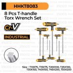 8-Pcs T-Handle Torx Wrench (T10-50) INGCO HHKT8083 Paket Set Kunci Bintang Gagang T