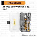 55-Pcs Precision Screwdriver Set INGCO HKSDB0558 Obeng Presisi Tool Reparasi Jam Handphone Laptop