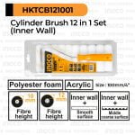 Roller Brush Set 12-in-1 (4"/100 mm) INGCO HKTCB121001 Paket Kuas Bulu Roll Rol Cat