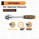 Ratchet Socket Wrench (1/4" 45T) INGCO HRTH0814 Gagang Kunci Handle Sok Soket Inch