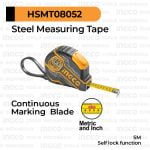 Steel Measuring Tape (5 m) INGCO HSMT08519 Meteran Ukur Besi 5m Meter