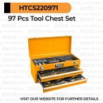 97-Pcs Mechanical Tool Chest Set INGCO HTCS220971 - Paket Box Kotak Alat Perkakas Mekanik