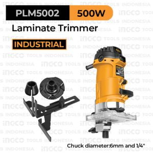 Laminate Trimmer (6mm 1/4") INGCO PLM5002 Mini Profil Router Profiler Edge Profiling Kayu