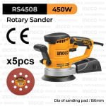 Rotary Orbital Sander (6") INGCO RS4508 - Mesin Amplas Bulat 6 Inch