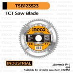 TCT Saw Blade (9 1/4"/235mm 60T) INGCO TSB123523 Mata Gergaji Serkel Kayu Circular Inch