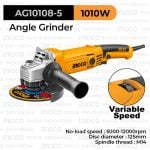 Angle Grinder (VS 5"/125mm) INGCO AG10108-5 - Mesin Gerinda Tangan Variable Speed Inch