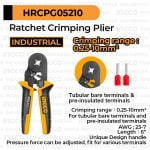 Ratchet Crimping Plier (6") INGCO HRCPG05210 - Tang Press Skun Krimping 10mm Ratcheting