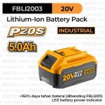Baterai P20S (5.0 Ah) Power Tools INGCO FBLI2003 - 20V Li-Ion Battery
