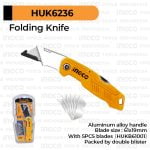 Folding Knife HUK6236 INGCO Pisau Lipat Tukang Gagang Aluminium