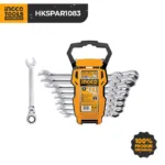 8-Pcs Ratchet Spanner Set INGCO HKSPAR1083 Kunci Ring Pas Kepala Tekuk