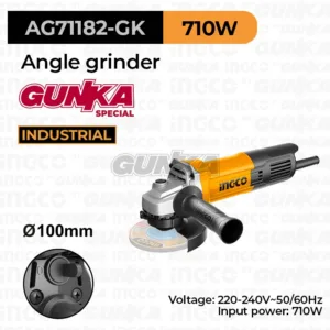 Angle Grinder (4"/100mm) INGCO AG71182-GK Mesin Gerinda Tangan 4 Inch