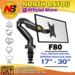 Bracket Stand Table ARM Monitor (17"-30") North Bayou NBI-F80 Braket Meja Arm Monitor Vesa PC Komputer TV LED LCD Setup Adjustable 360° Table Mount Vertikal Horizontal Kuat Kokoh Minimalis